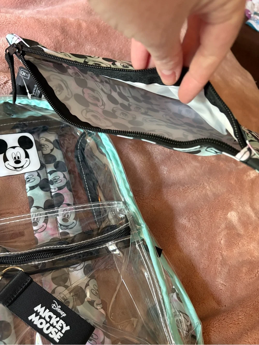 Bioworld Disney Mickey Mouse Clear Full-Size Backpack with Laptop Sleeve
